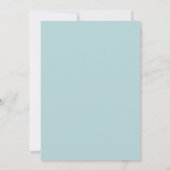 Teal Soft Watercolor Botanical Wedding 招待状 (裏面)