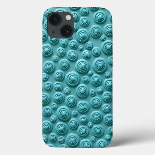 Teal Spiral Pattern iPhone Case Stylish Look Case-Mate iPhoneケース (裏面)