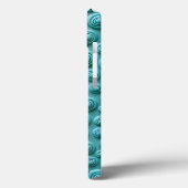 Teal Spiral Pattern iPhone Case Stylish Look Case-Mate iPhoneケース (裏面 / 左)