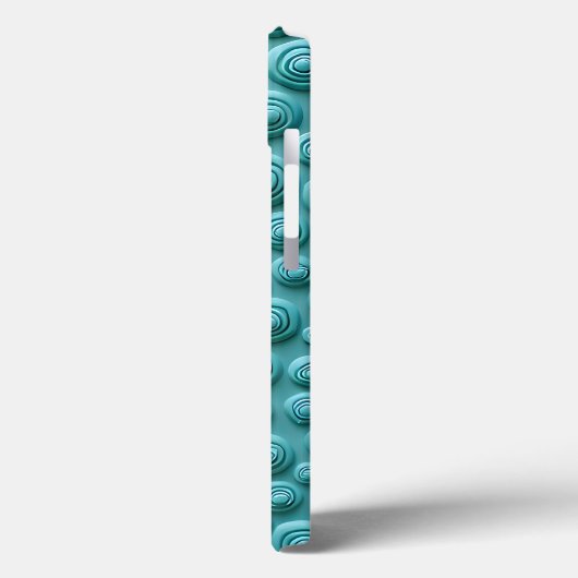 Teal Spiral Pattern iPhone Case Stylish Look Case-Mate iPhoneケース (裏面 / 左)
