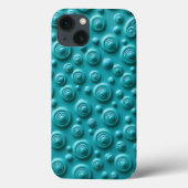 Teal Spiral Texture iPhone Case Cool Design Case-Mate iPhoneケース (裏面)