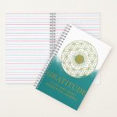 Teal Spiritual Gratitude Spiral Journal ノートブック (内側)