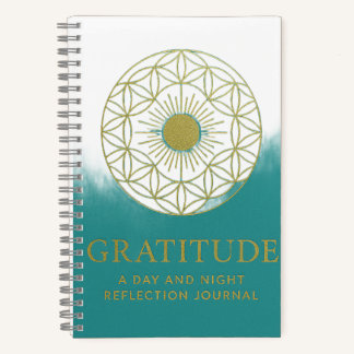Teal Spiritual Gratitude Spiral Journal ノートブック