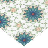 Teal Starburst Tile Pattern ミディアムテーブルランナー (コーナー)