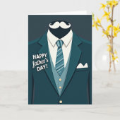 Teal Suit Fathers Day Card カード (黄色い花)