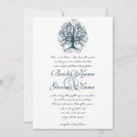 Teal Swirl Tree Roots of Love Wedding Invitate 招待状<br><div class="desc">Teal Tree Wedding Invitations</div>