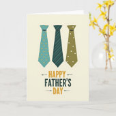 Teal Ties Sweet Fathers Day Card カード (黄色い花)