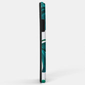 Teal Tropical Monstera Leaf Seamless Pattern Art Case-Mate iPhoneケース (裏面/右)