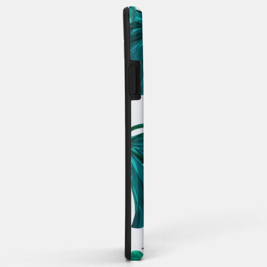 Teal Tropical Monstera Leaf Seamless Pattern Art Case-Mate iPhoneケース (裏面/右)