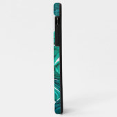 Teal Tropical Monstera Leaf Seamless Pattern Art Case-Mate iPhoneケース (裏面/左)