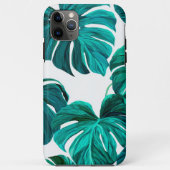 Teal Tropical Monstera Leaf Seamless Pattern Art Case-Mate iPhoneケース (裏面)