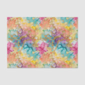 Teal Turquoise Aqua Blue Pink Purple Gold Marble 薄葉紙 (正面)