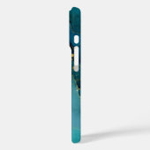 Teal, Turquoise & Gold Marble  Case-Mate iPhoneケース (裏面 / 左)