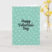 Teal Valentines Day Card カード (黄色い花)