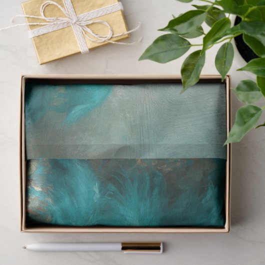 Teal Velvet Black Wolf Portrait 薄葉紙 (ギフト)