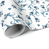 Teal Watercolor Boho ラッピングペーパー (ロールコーナー)