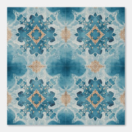 Teal Watercolor Filigree 壁紙