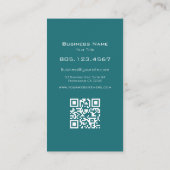 Teal Watercolor Paint Swirl Design – Custom 名刺 (裏面)