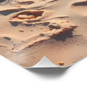 Teal Watercolor Sea Turtle Coastal Zen ポスター (コーナー)