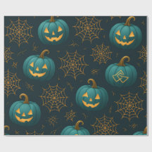Teal Webbed Jack - O’ - Lanterns 