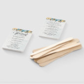 Teal Wedding Program Hand Fan ハンドファン (組立なし)