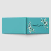 Teal Whisper Blooms Wedding ゲストブック (全面)