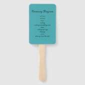 Teal Whisper Blooms Wedding ハンドファン (裏面)