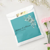 Teal Whisper Blooms Wedding フェイバーバッグ (封をした状態)
