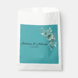 Teal Whisper Blooms Wedding フェイバーバッグ