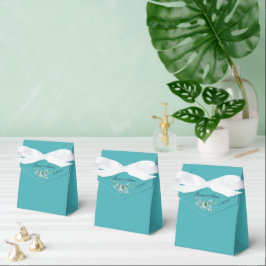 Teal Whisper Blooms Wedding フェイバーボックス