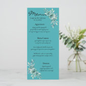 Teal Whisper Blooms Wedding メニュー (スタンド正面)