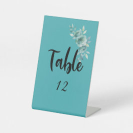 Teal Whisper Blooms Wedding 台座サイン
