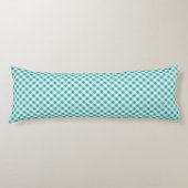 Teal White Gingham  ボディピロー (正面)