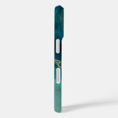 Teal, White & Gold Marble Case-Mate iPhone Case iPhoneケース (裏面 / 右)
