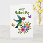 Teal Wings Mothers Day Card カード (黄色い花)