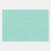 Teal Winter Christmas Theme Patterned Gift ラッピングペーパーシート (正面3)
