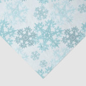 Teal Winter Ice Snowflake Pattern Tissue Paper 薄葉紙 (詳細)