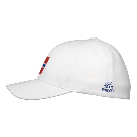 TEAMノルウェー日付カスタマイズ可能 刺繍入りキャップ (左)