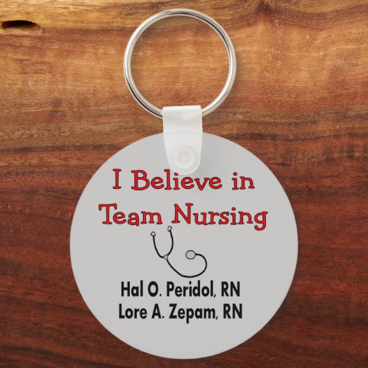 TEAM信じの看護 – -ナースギフト笑わされるに キーホルダー (正面)