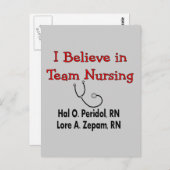 TEAM信じの看護 – -ナースギフト笑わされるに ポストカード (正面/裏面)