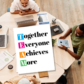 TEAM 共にみんなで大きな成果を Inspirational ポスター