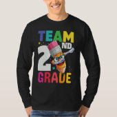 Team 2nd Grade Teacher Boys School Second Grade Sq Tシャツ (正面)