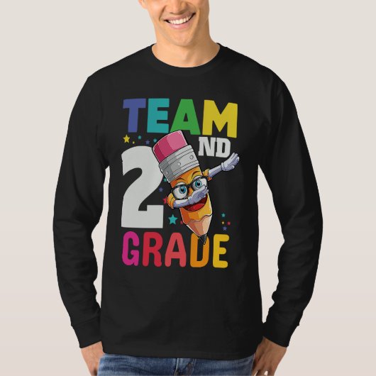 Team 2nd Grade Teacher Boys School Second Grade Sq Tシャツ (正面)