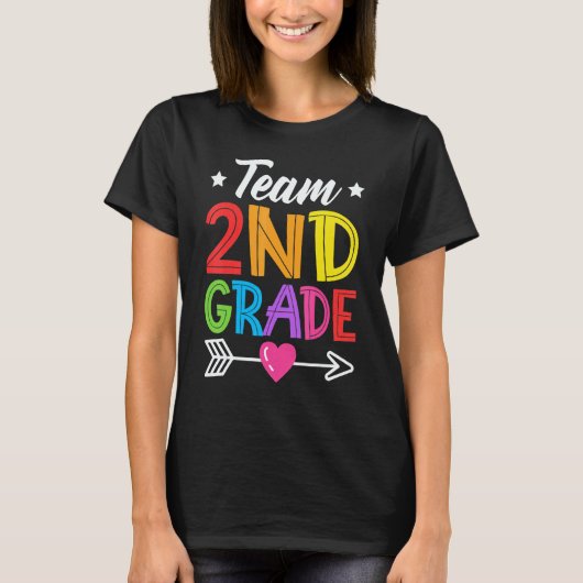 Team 2nd Grade Teacher Student Kid Back To School  Tシャツ (正面)