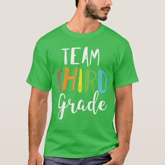 Team 3rd Third Grade Teacher Back To School Top Tシャツ (正面)