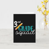 Team 3rd Third Grade Teacher Byck To School Gift カード (黄色い花)
