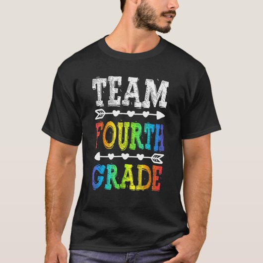 Team 4th Grade T Shirt Teacher Back To School Tシャツ (正面)