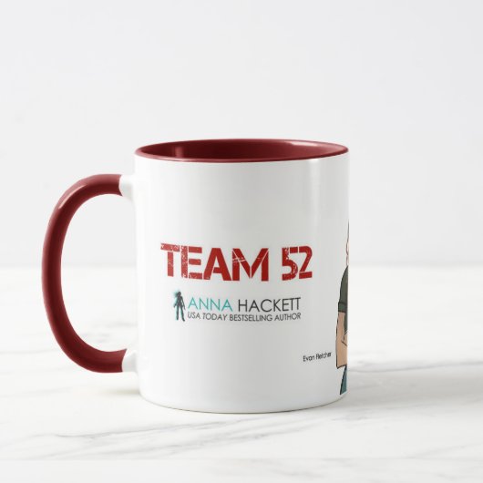 Team 52 Mug、11オンス（JonaとEvan） マグカップ (左)