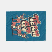 Team 67 Mom Dad Son Christmas Matching Teacher Gir フリースブランケット (正面(横))