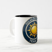 "Team A – SOLAR ACADEMY Bold Text Design for Leade ツートーンマグカップ (正面左)